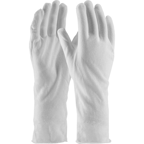 Gants d'inspection de qualit&eacute; sup&eacute;rieure CleanTeam, Coton, Poignet Non ourl&eacute;, Taille unique Brunswick Fyr & Safety