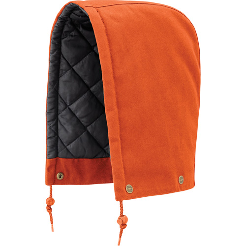 539 Hood for Quilted Safety Parka, Bomber or Coverall, Orange, Cotton Brunswick Fyr & Safety