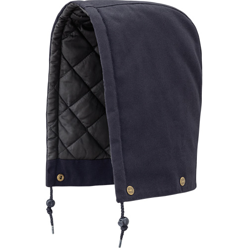 538 Hood for Quilted Safety Parka, Bomber or Coverall, Navy Blue, Cotton Brunswick Fyr & Safety