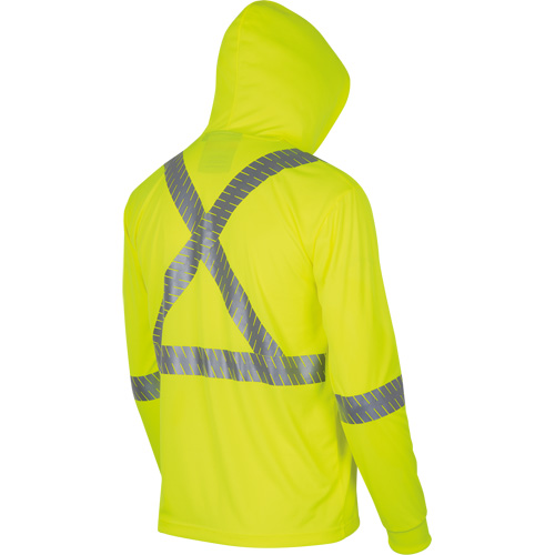 6965 Bird's-Eye Safety Hoodie, Small, High Visibility Lime-Yellow Brunswick Fyr & Safety
