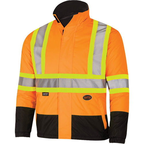5770 Manteau de s&eacute;curit&eacute; imperm&eacute;able r&eacute;versible, Polyester/Polyur&eacute;thane, Orange haute visibilit&eacute;, Petit Brunswick Fyr & Safety