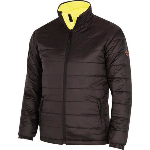 5771 Waterproof Reversible Safety Jacket, Polyester/Polyurethane, High Visibility Lime-Yellow, Small Brunswick Fyr & Safety