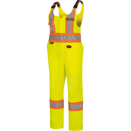 6000W Women's High-Visibility Traffic Safety Overalls, Polyester, X-Small, High Visibility Lime-Yellow Brunswick Fyr & Safety