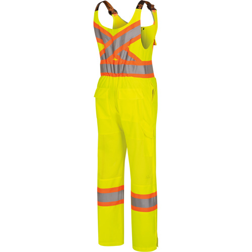 6000W Women's High-Visibility Traffic Safety Overalls, Polyester, X-Small, High Visibility Lime-Yellow Brunswick Fyr & Safety