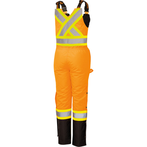5040BBW Women's High-Visibility Waterproof Safety Overalls, Polyester, X-Small, Black/High Visibility Orange Brunswick Fyr & Safety