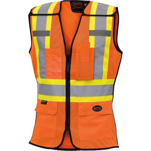 486 Women's High-Visibility Safety Tear-Away Vest, High Visibility Orange, X-Small, Polyester Brunswick Fyr & Safety