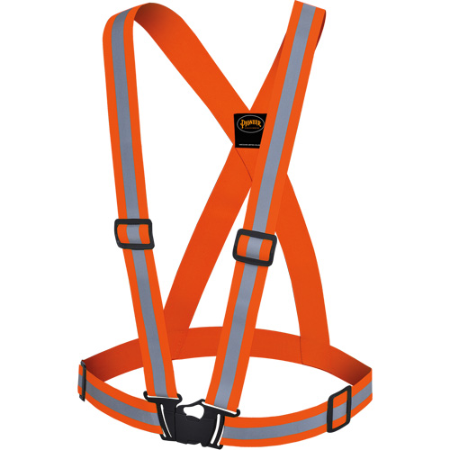 5496 High-Visibility Safety Sash, High Visibility Orange, Silver Reflective Colour, One Size Brunswick Fyr & Safety