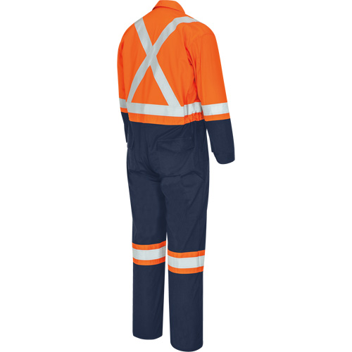 7702BBT Combine de s&eacute;curit&eacute; deux tons FR-Tech, Taille 40 (grand taille), Bleu marin/Orange, 10 cal/cm² Brunswick Fyr & Safety