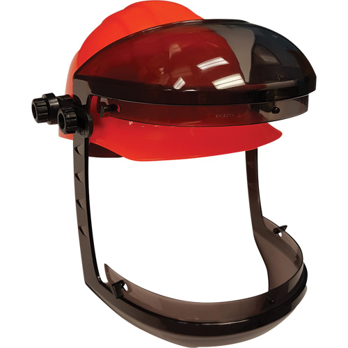 Visi&egrave;re Facetech avec attache pour casques de s&eacute;curit&eacute; &agrave; fentes, Suspension Rochet Brunswick Fyr & Safety