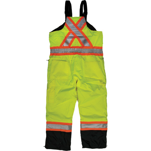 Salopette de s&eacute;curit&eacute; isolante en tissu ind&eacute;chirable, Polyester, T-petit, Jaune lime haute visibilit&eacute; Brunswick Fyr & Safety