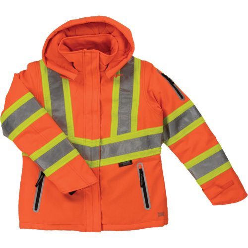 Womens Insulated Flex Safety Jacket, Polyester, High Visibility Orange, X-Small Brunswick Fyr & Safety