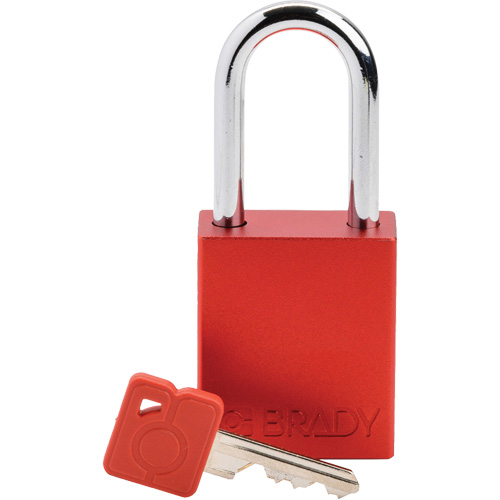 Lockout Padlock, Safety Padlock, Keyed Different, Aluminum, 1-1/2" Width Brunswick Fyr & Safety