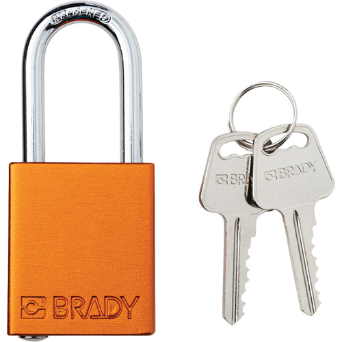 Lockout Padlock, Safety Padlock, Keyed Different, Aluminum, 1-1/2" Width Brunswick Fyr & Safety
