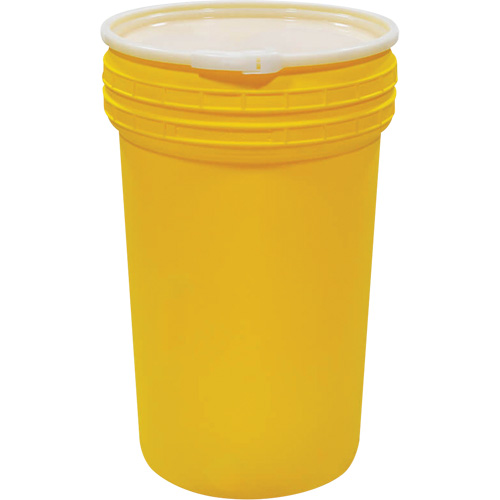Plastic Lab Pack Nestable Drum with Lever-Lock, 55 US gal., Mobile Brunswick Fyr & Safety