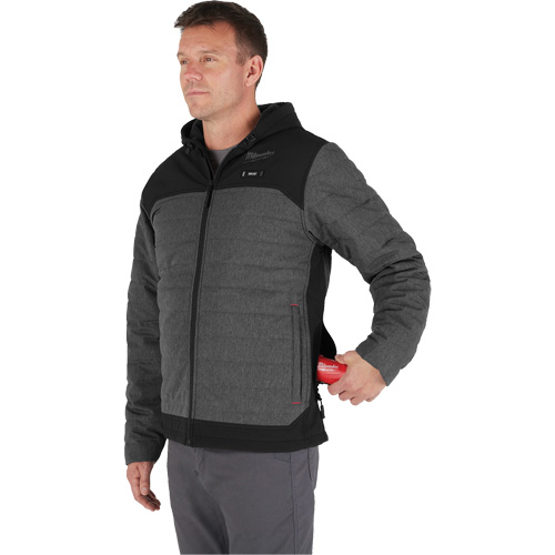 Veste chauffante M12 QuietShell avec pile, Hommes, Petit, Gris Brunswick Fyr & Safety