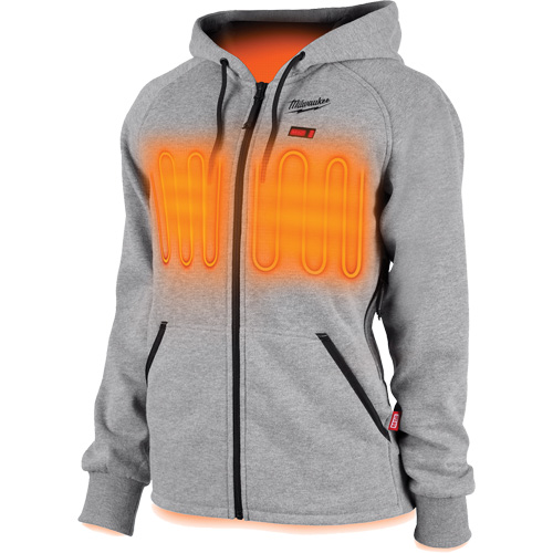 M12 Heated Hoodie, Women's, X-Small, Grey Brunswick Fyr & Safety