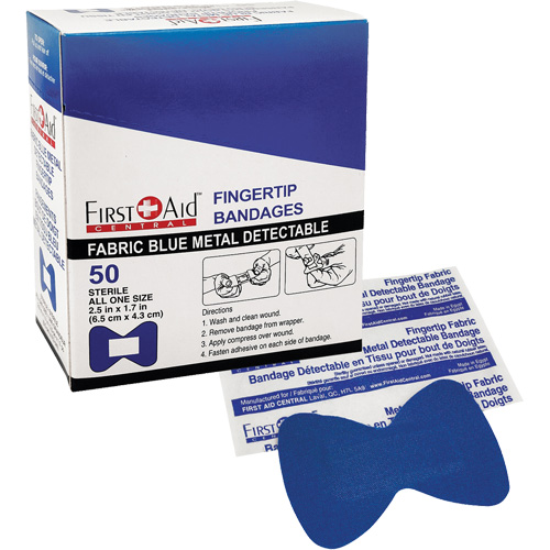 Bandages, Fingertip, Fabric Metal Detectable, Non-Sterile Brunswick Fyr & Safety