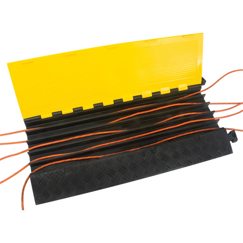 Polyurethane Cable Protector, 5 Channels, 35.43" L x 19.69" W x 2" H Brunswick Fyr & Safety