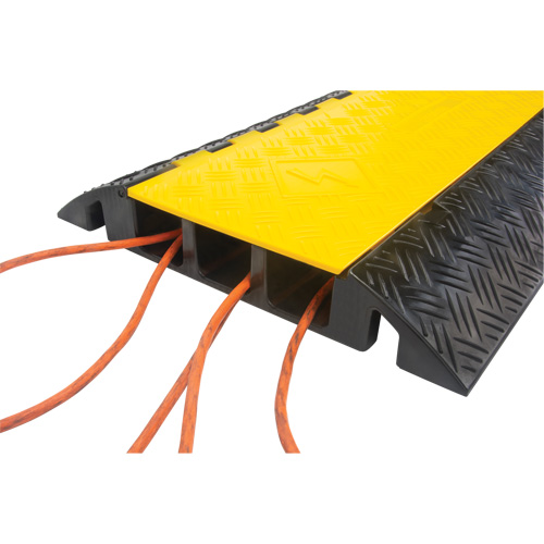 Polyurethane Cable Protector, 5 Channels, 35.43" L x 19.69" W x 2" H Brunswick Fyr & Safety
