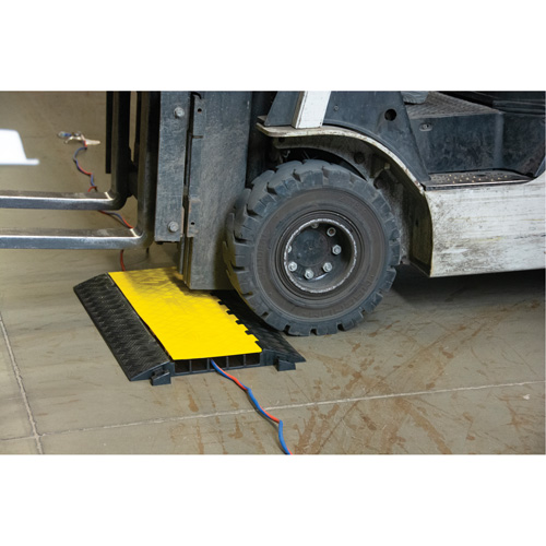 Polyurethane Cable Protector, 5 Channels, 35.43" L x 19.69" W x 2" H Brunswick Fyr & Safety