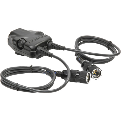 Adaptateur d'interrupteur d'&eacute;mission pour radios de communication militaires DUAL PELTOR avec connecteur &agrave; 6 broches MIL-C-55116 Brunswick Fyr & Safety