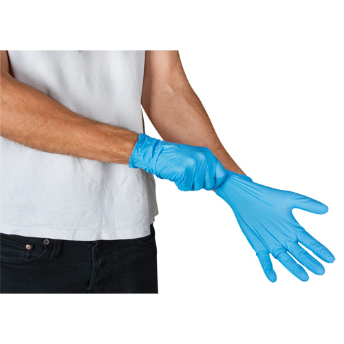 Emballages de gants jetables pour machine distributrice, Petit, Nitrile, 4,5 mils, Sans poudre, Bleu, Classe 2 Brunswick Fyr & Safety
