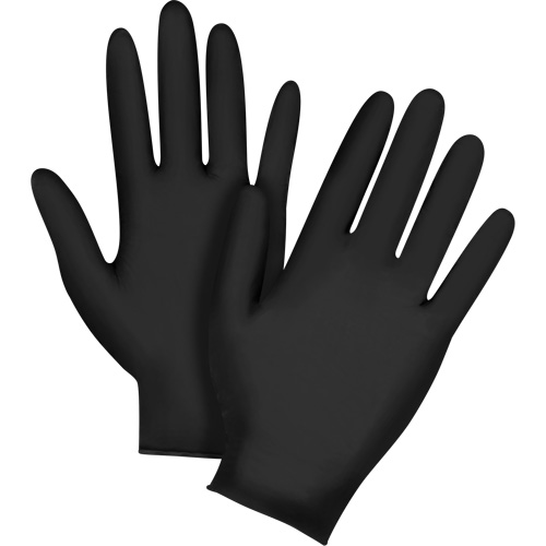 Emballages de gants jetables pour machine distributrice, Petit, Nitrile, 5 mils, Sans poudre, Noir, Classe 2 Brunswick Fyr & Safety