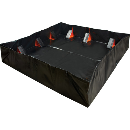 IBX Wall Pop-Up Berm, 4488 US gal. Capacity, 12' W x 50' L x 12" H, Snap-Up Bracket Brunswick Fyr & Safety