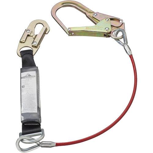 SA-5502-6 Shock Absorbing Lanyard, 6', Form Hook Center, Snap Hook Leg Ends, Galvanized Steel Brunswick Fyr & Safety