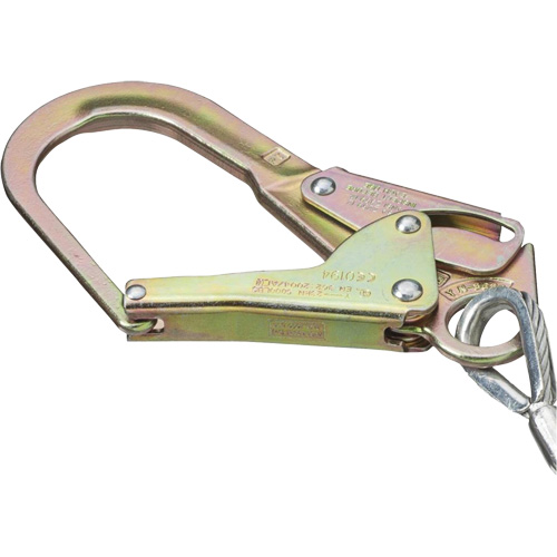 SA-5502-6 Shock Absorbing Lanyard, 6', Form Hook Center, Snap Hook Leg Ends, Galvanized Steel Brunswick Fyr & Safety