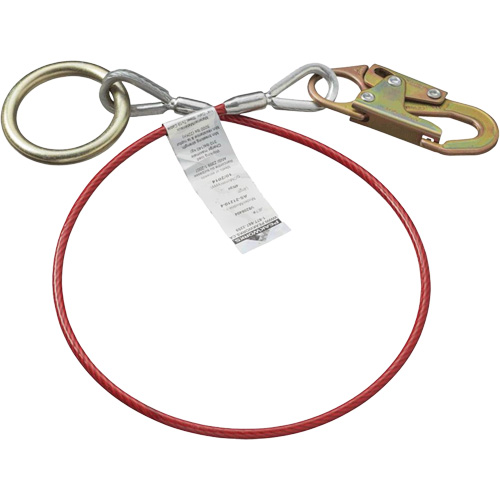 AS-21210-6 6' Cable Anchor with Snap Hook & O-Ring, Sling, Temporary Use Brunswick Fyr & Safety