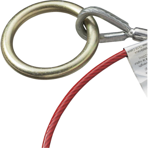 AS-21210-6 6' Cable Anchor with Snap Hook & O-Ring, Sling, Temporary Use Brunswick Fyr & Safety