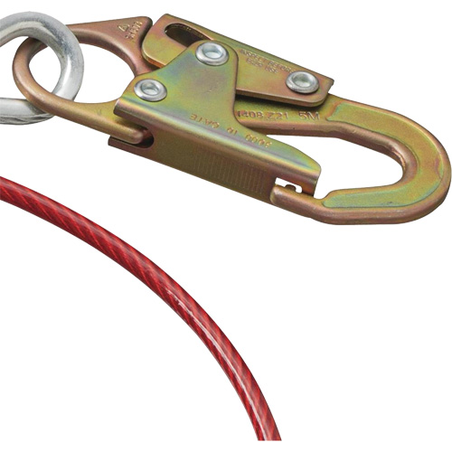 AS-21210-6 6' Cable Anchor with Snap Hook & O-Ring, Sling, Temporary Use Brunswick Fyr & Safety