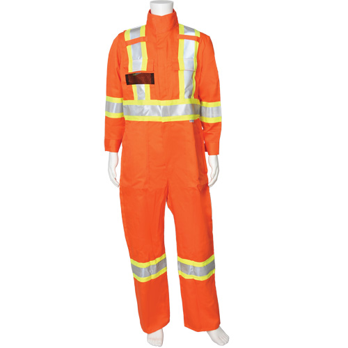 Firewall FR&reg; High-Visibility FR Coveralls, Size Small, High Visibility Orange, 9.2 cal/cm² Brunswick Fyr & Safety