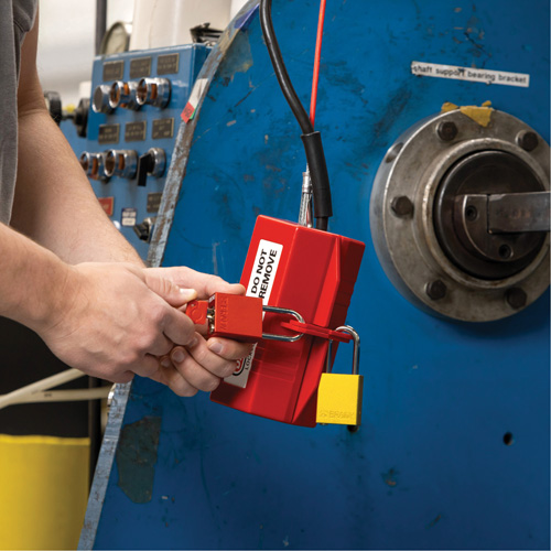 Velocity Plus Safety Lockout Padlock, Orange, Keyed Alike, Aluminum, 1-1/2" Width Brunswick Fyr & Safety