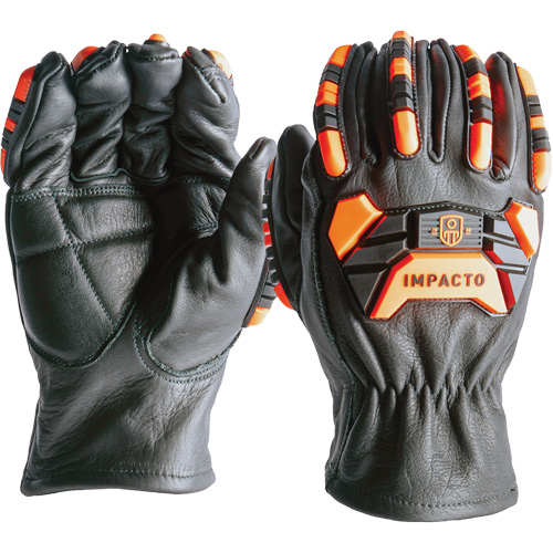 Impact & Cut Protection Gloves, 7, Cowhide Palm Brunswick Fyr & Safety