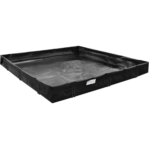 Berme de confinement des d&eacute;versements, Capacit&eacute; 269 gal. US, 8' la x 6' lo x 1" h, Support en L Brunswick Fyr & Safety