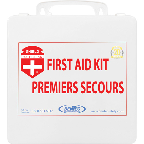 Trousse de premiers soins Shield, R&eacute;pond ou surpasse la norme CSA Z1220-24 type 2 environnements &agrave; faible risque, Moyen (26-50 travailleurs) Brunswick Fyr & Safety
