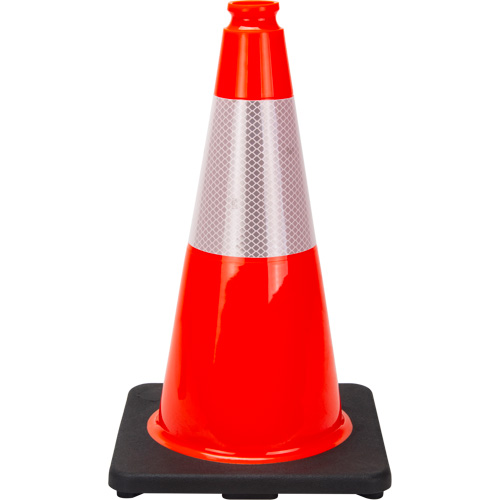 Premium Traffic Cone, 18", Orange, 6" Reflective Collar(s) Brunswick Fyr & Safety