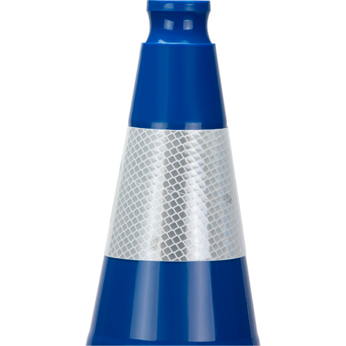 Premium Traffic Cone, 28", Blue, 4" Reflective Collar(s) Brunswick Fyr & Safety