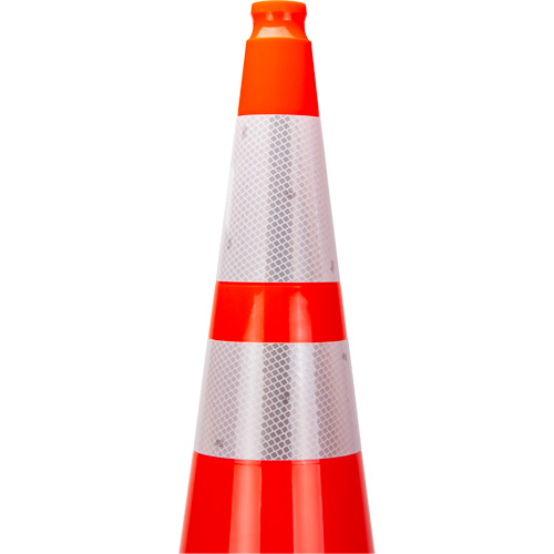 Premium Traffic Cone, 36", Orange, 4" & 6" Reflective Collar(s) Brunswick Fyr & Safety
