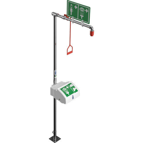 Combination Shower with Closed ABS Bowl & Bottom Inlet, Pedestal Brunswick Fyr & Safety