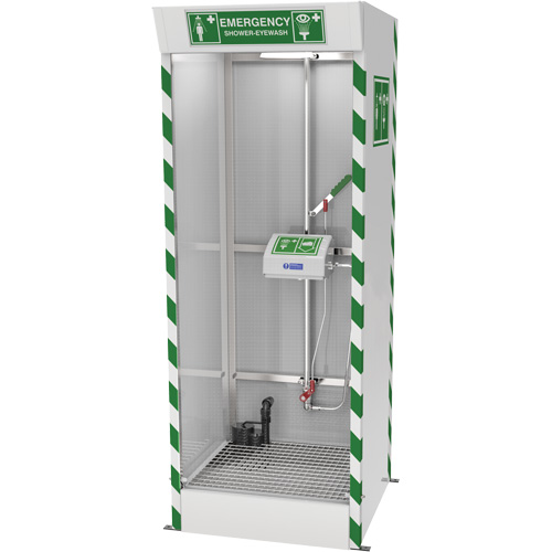 Emergency Cubicle Shower & Covered Eye & Face Wash with Sump Pump Brunswick Fyr & Safety