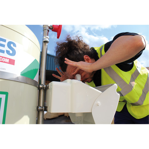 Mobile Self-Contained Emergency Safety Shower with Eye & Face Wash, 30 gal. Capacity, Meets None Brunswick Fyr & Safety