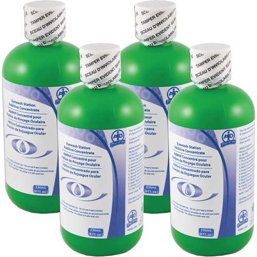 Additive to Preserve Water in Self-Contained Emergency Eye Wash Stations, Canada, 4 Pack, 8 oz. Brunswick Fyr & Safety