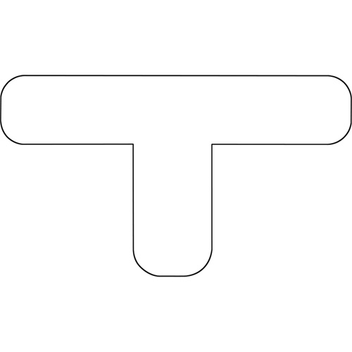 Floor Marking Shapes, T, 9.5" L x 6.5" W, White, Vinyl Brunswick Fyr & Safety