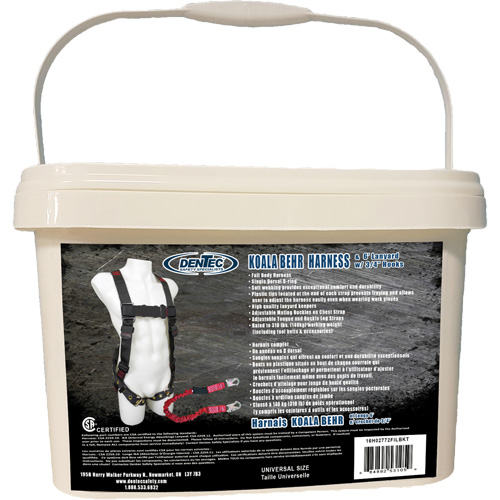 Koala Behr Safety Harness in Pail with 6' Lanyard, CSA Certified, Class A, 255 lbs. Cap. Brunswick Fyr & Safety