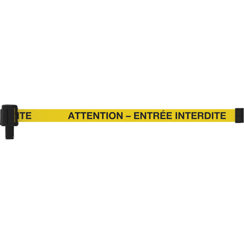 Banni&egrave;re PLUS, Attention - Entr&eacute;e Interdite, 15', Ruban Noir et jaune Brunswick Fyr & Safety