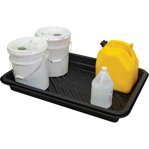 Spill Tray, 24" L x 36" W x 4.5" H, 18 US gal. Spill Capacity Brunswick Fyr & Safety