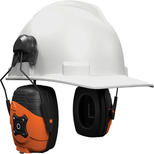 Safety Orange Link 2.0 Bluetooth Earmuffs, Cap Mount Style, 21 dB Brunswick Fyr & Safety